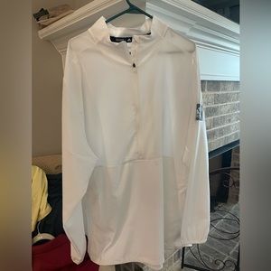 Adidas white light weight pullover - never worn